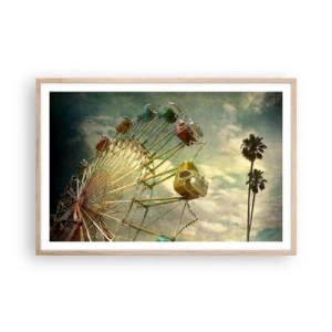 Poster in light oak frame - There Will Be Fun… - 91x61 cm