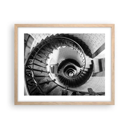 Poster in light oak frame - Up and Upwards - 50x40 cm