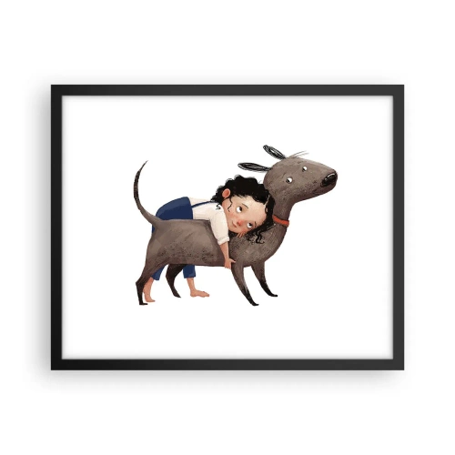 Poster in black frame - Best Friends - 50x40 cm