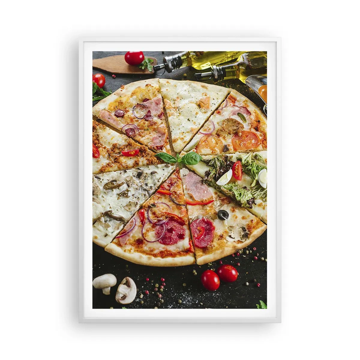 Poster in white frmae - Range of Flavours - 70x100 cm