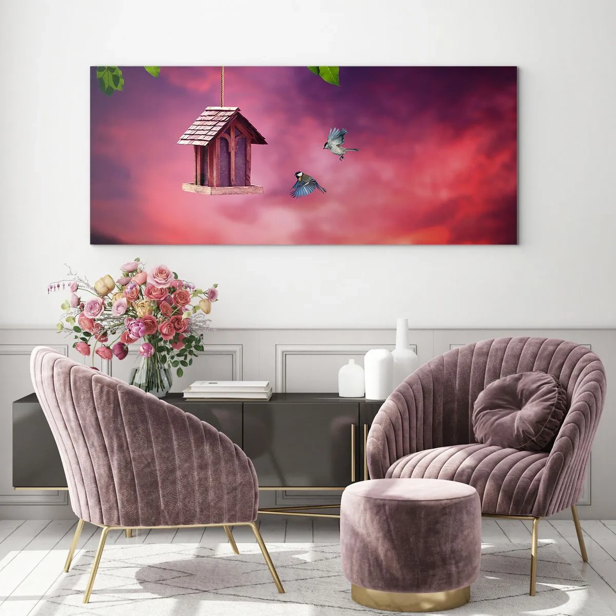 Glass picture - Invitation to Dinner - 120x50 cm