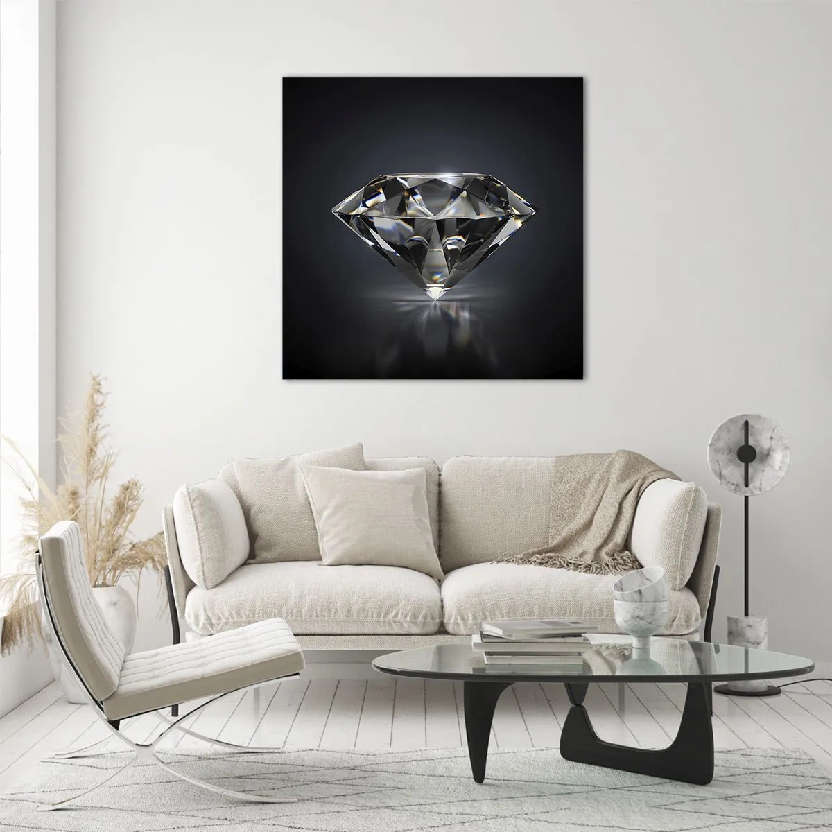 Glass picture - Girls' Best Friend - 50x50 cm