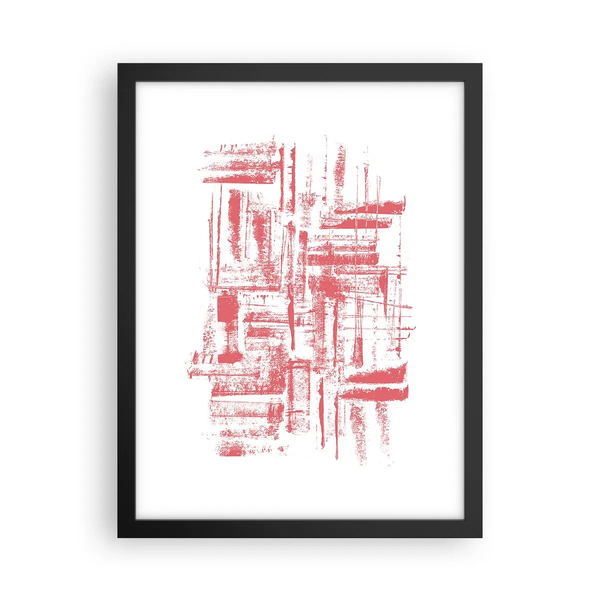 Poster in black frame - Red City - 30x40 cm