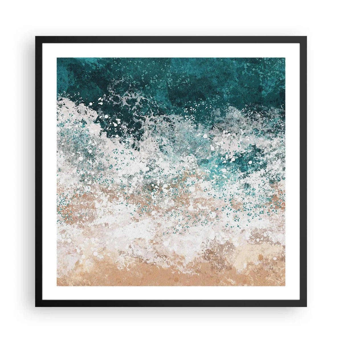 Poster in black frame - Sea Tales - 60x60 cm