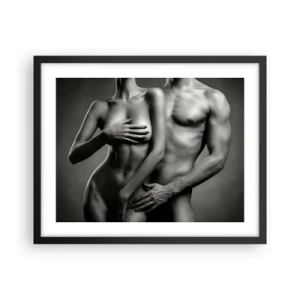 Poster in black frame - Adam and Eve - 50x40 cm