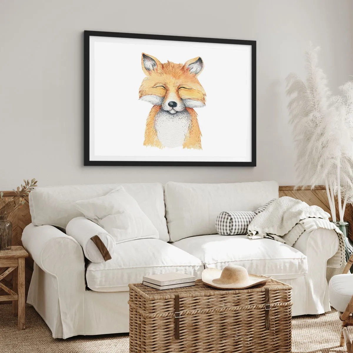 Poster in black frame - Fox Moods - 40x30 cm