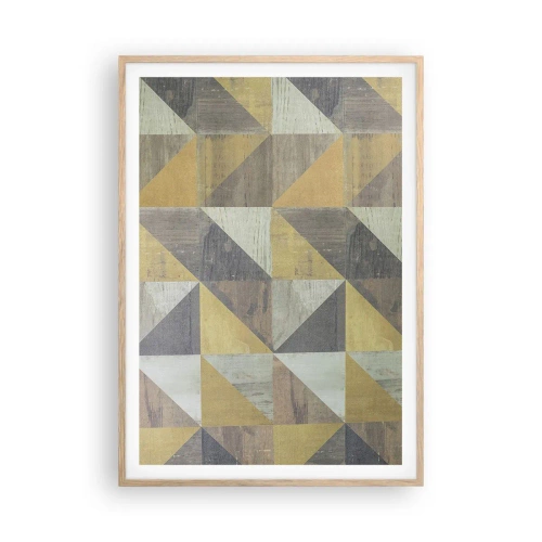 Poster in light oak frame - The Art. of Triangles - 70x100 cm