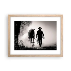 Poster in light oak frame - Texan Morning - 40x30 cm