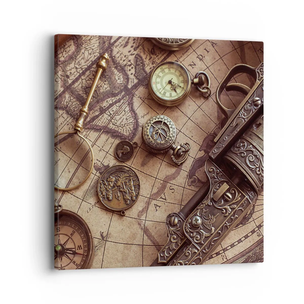 Canvas picture - Adventure Calls - 40x40 cm