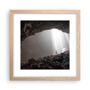Poster in light oak frame - Luminous Grotto - 30x30 cm
