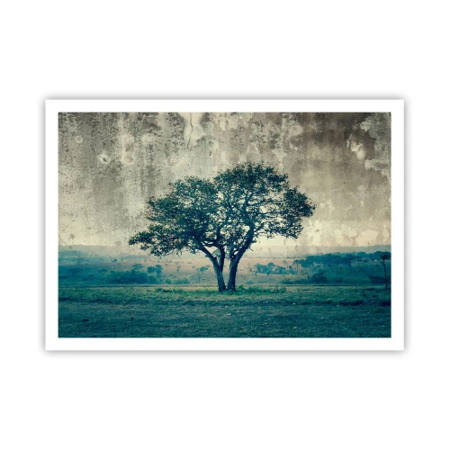 Poster - Apple Tree in Blue? - 100x70 cm
