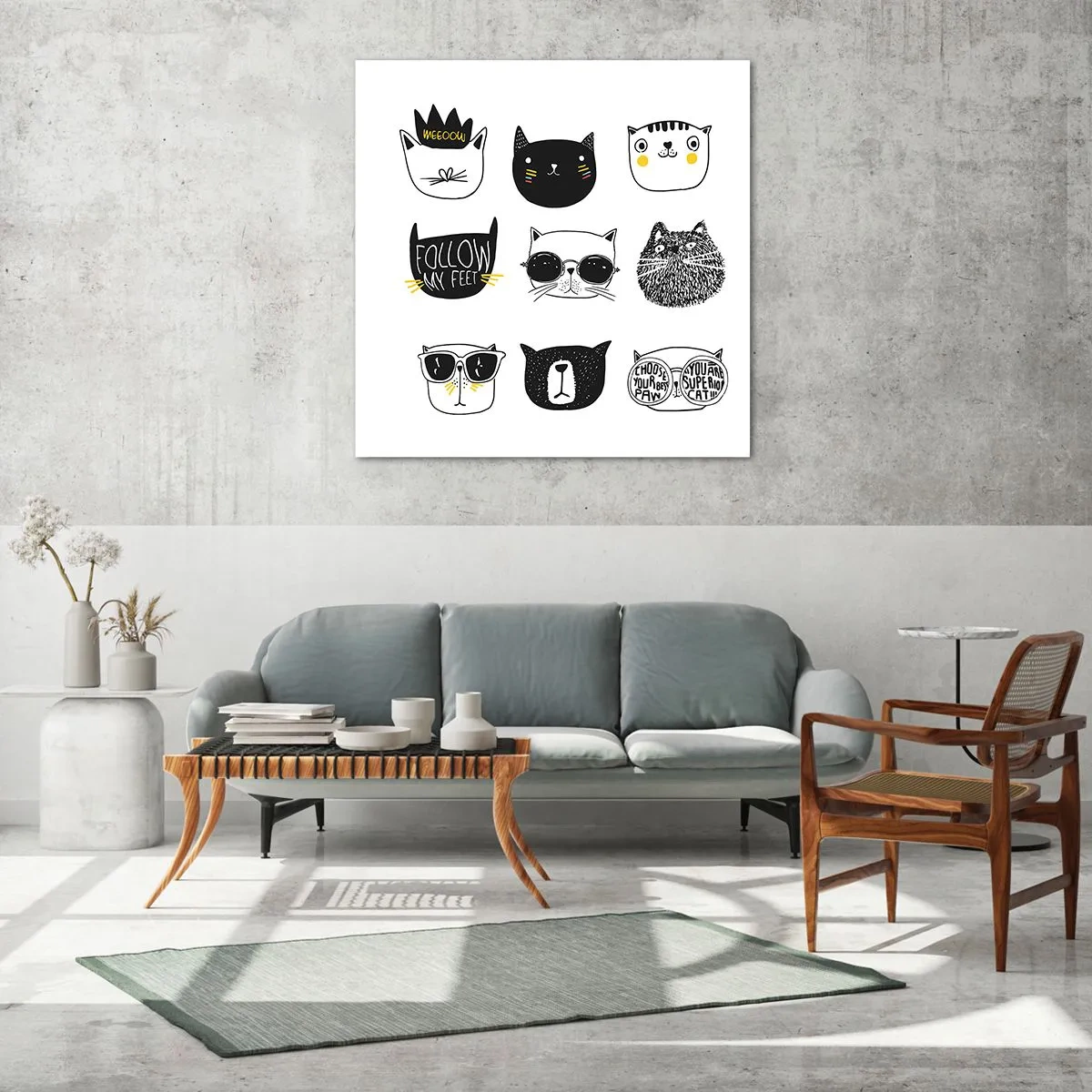 Glass picture - Each Is Different All the Same - 60x60 cm