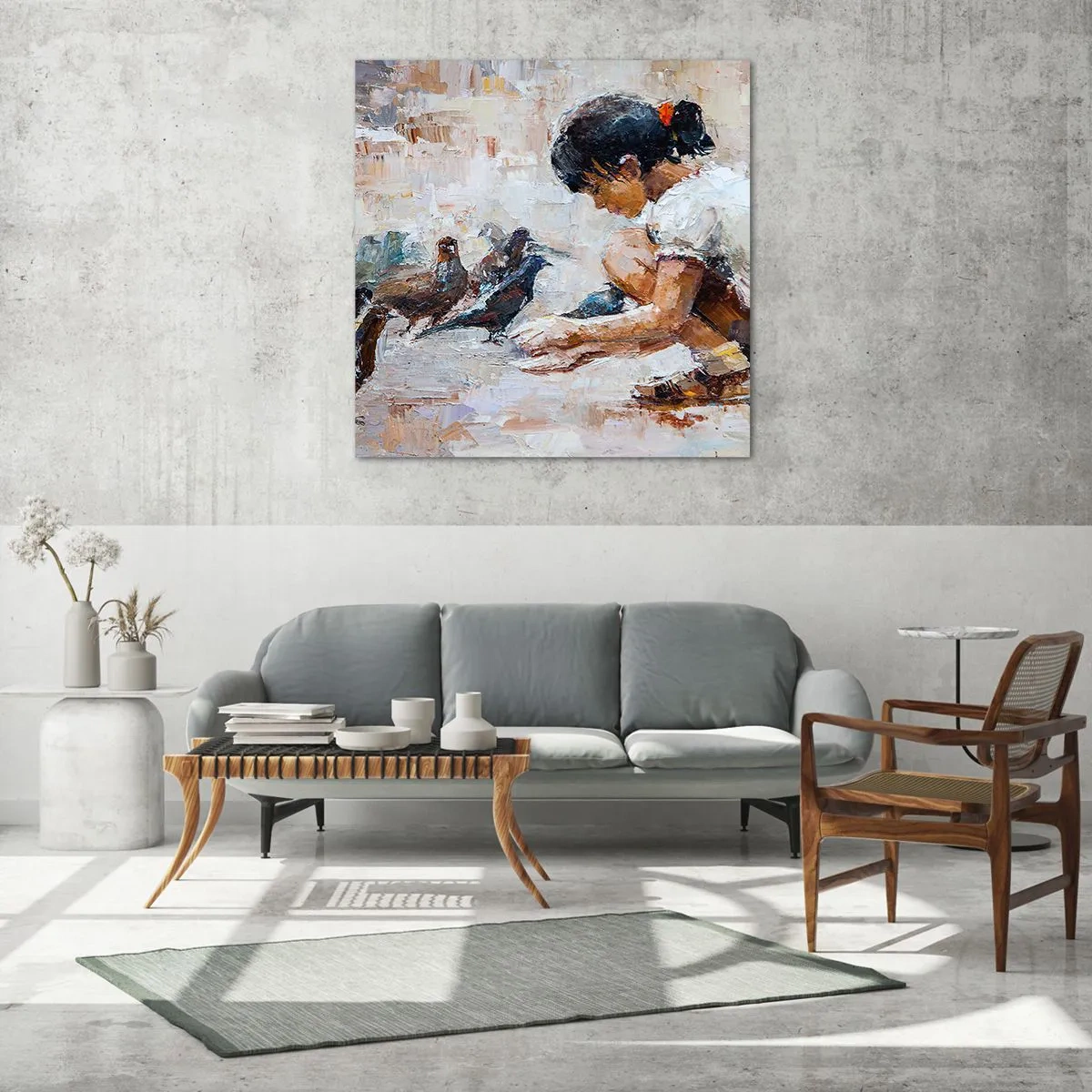 Glass picture - The Little Ones - 60x60 cm