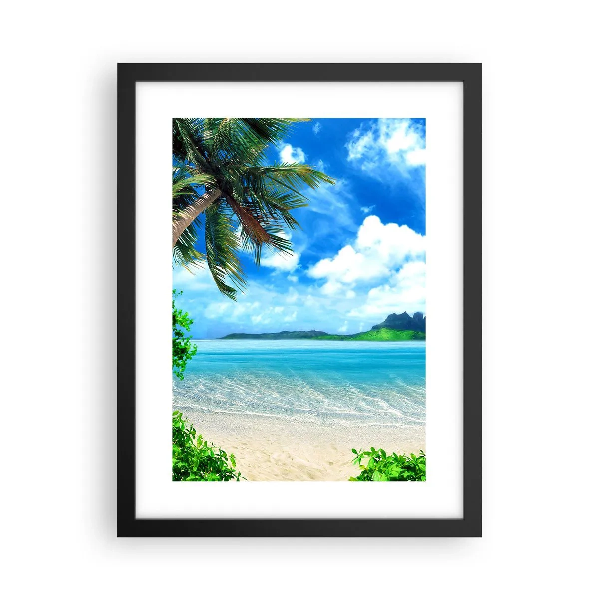 Poster in black frame - Blue Tropics - 30x40 cm