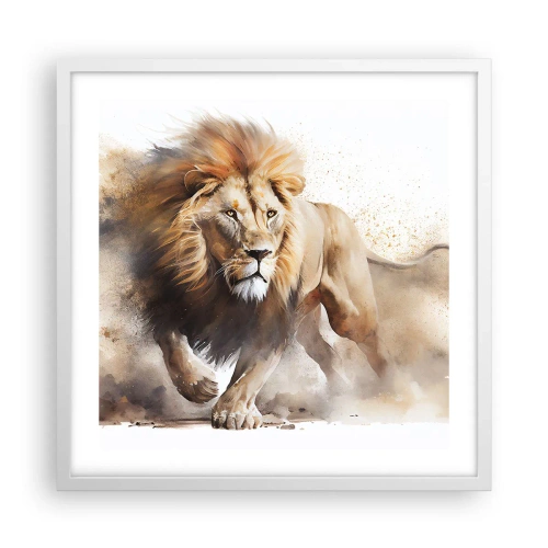 Poster in white frmae - King is on the Move - 50x50 cm