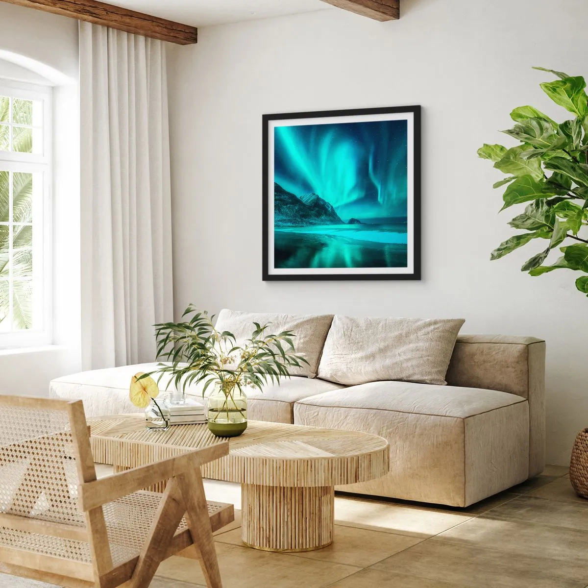 Poster in black frame - Miracles of the North - 60x60 cm