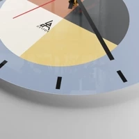 Clock face with lines