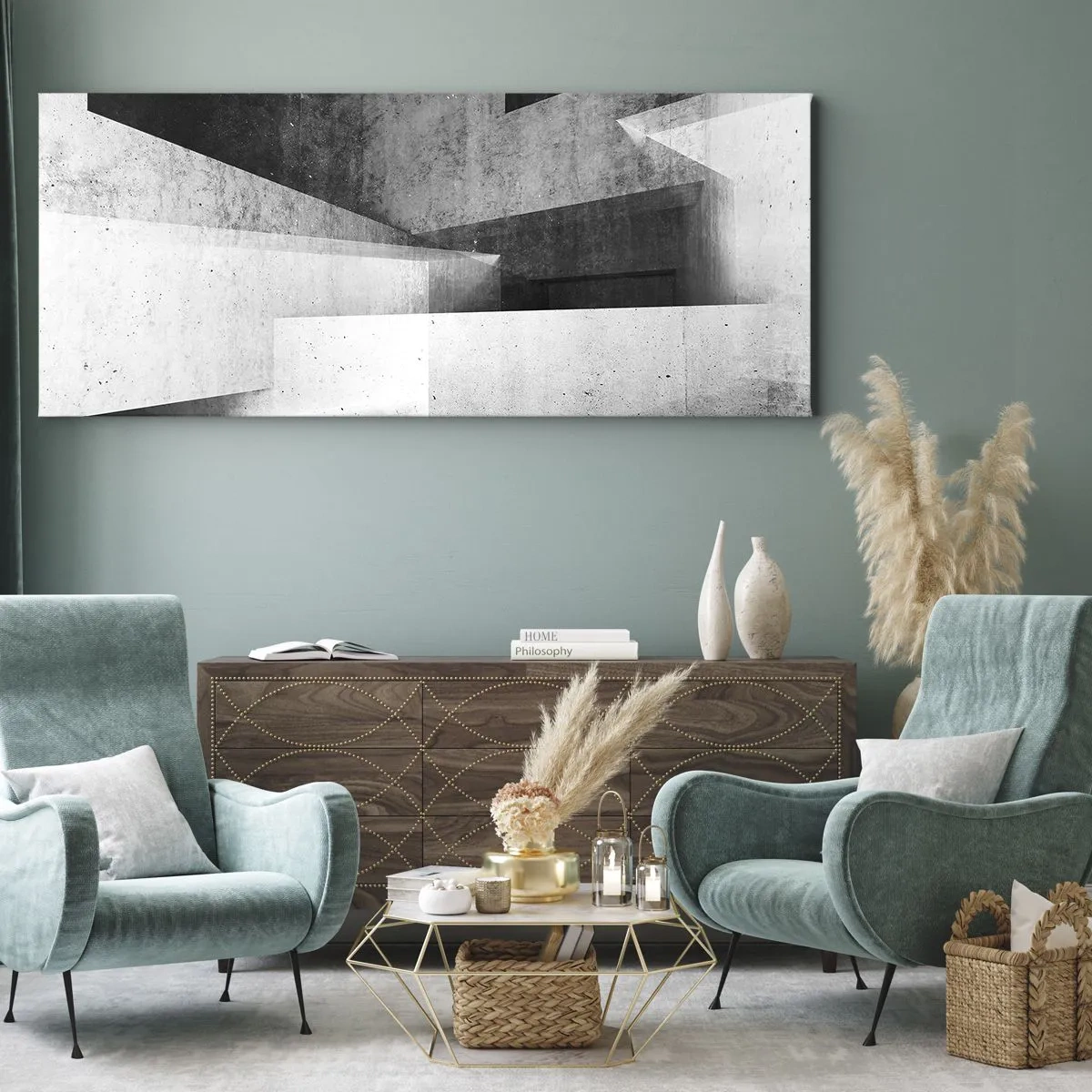 Canvas picture - Structure of Space - 100x40 cm