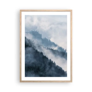 Poster in light oak frame - Mysticism of the Mountains - 50x70 cm