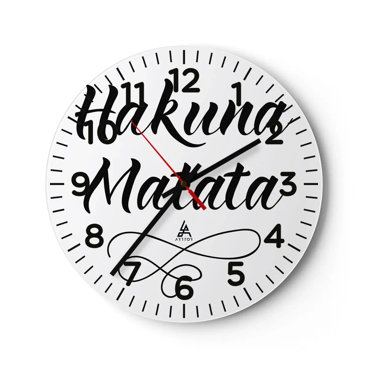 Wall clock - Clock on glass - Best Advice - 40x40 cm