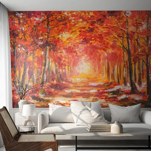 Photo Wallpaper Standard Eco - Copper Forest - Autumn, Park, Landscape - 350x256 cm