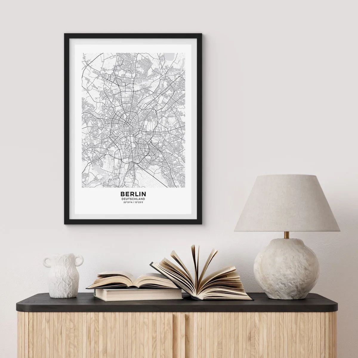 Poster in black frame - Flower of Berlin - 70x100 cm