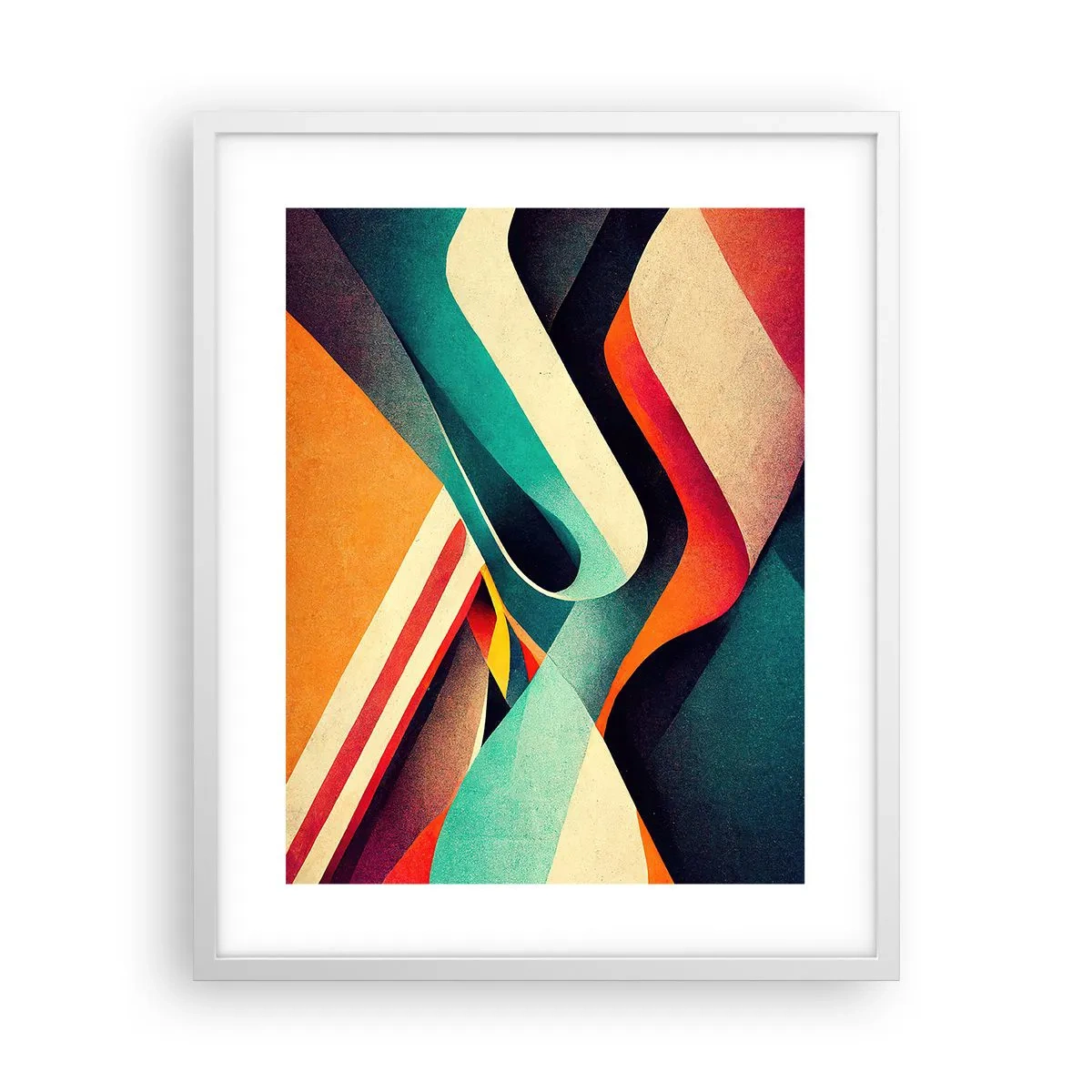 Poster in white frmae - Intense Composition - 40x50 cm