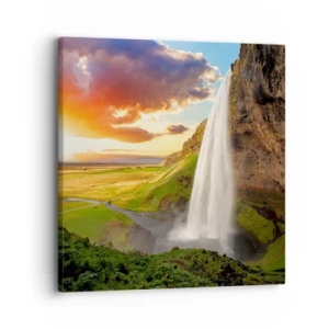 Canvas picture - Midsummer in Iceland - 30x30 cm