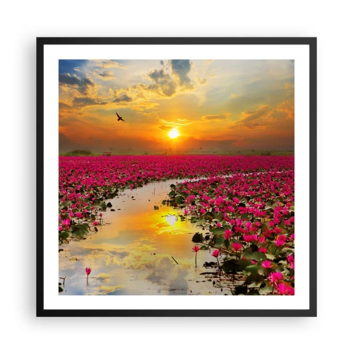 Poster in black frame - Secret Life of a Lake - 60x60 cm