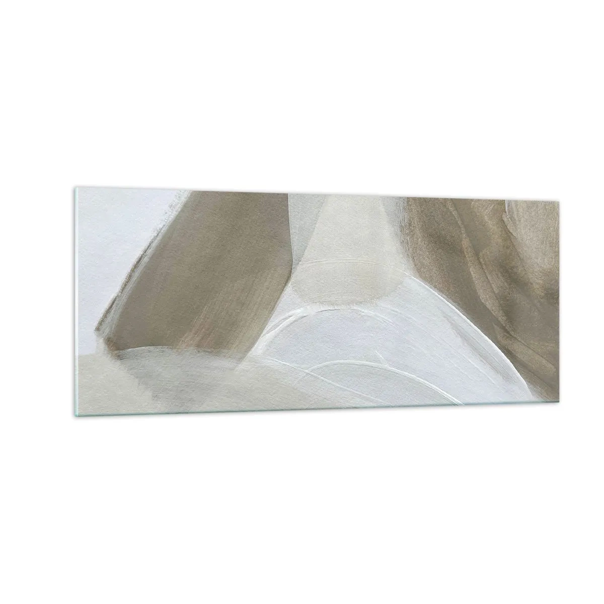 Glass picture - Waves of White - 100x40 cm