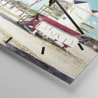 Clock face with lines