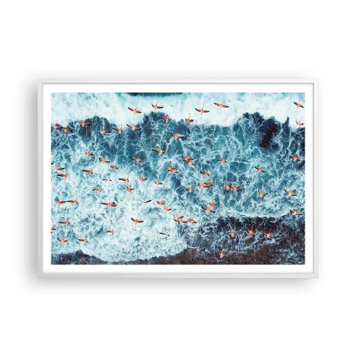 Poster in white frmae - Seaside Parade - 100x70 cm