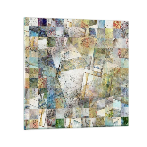 Glass picture - Geometric Reshuffling - 50x50 cm