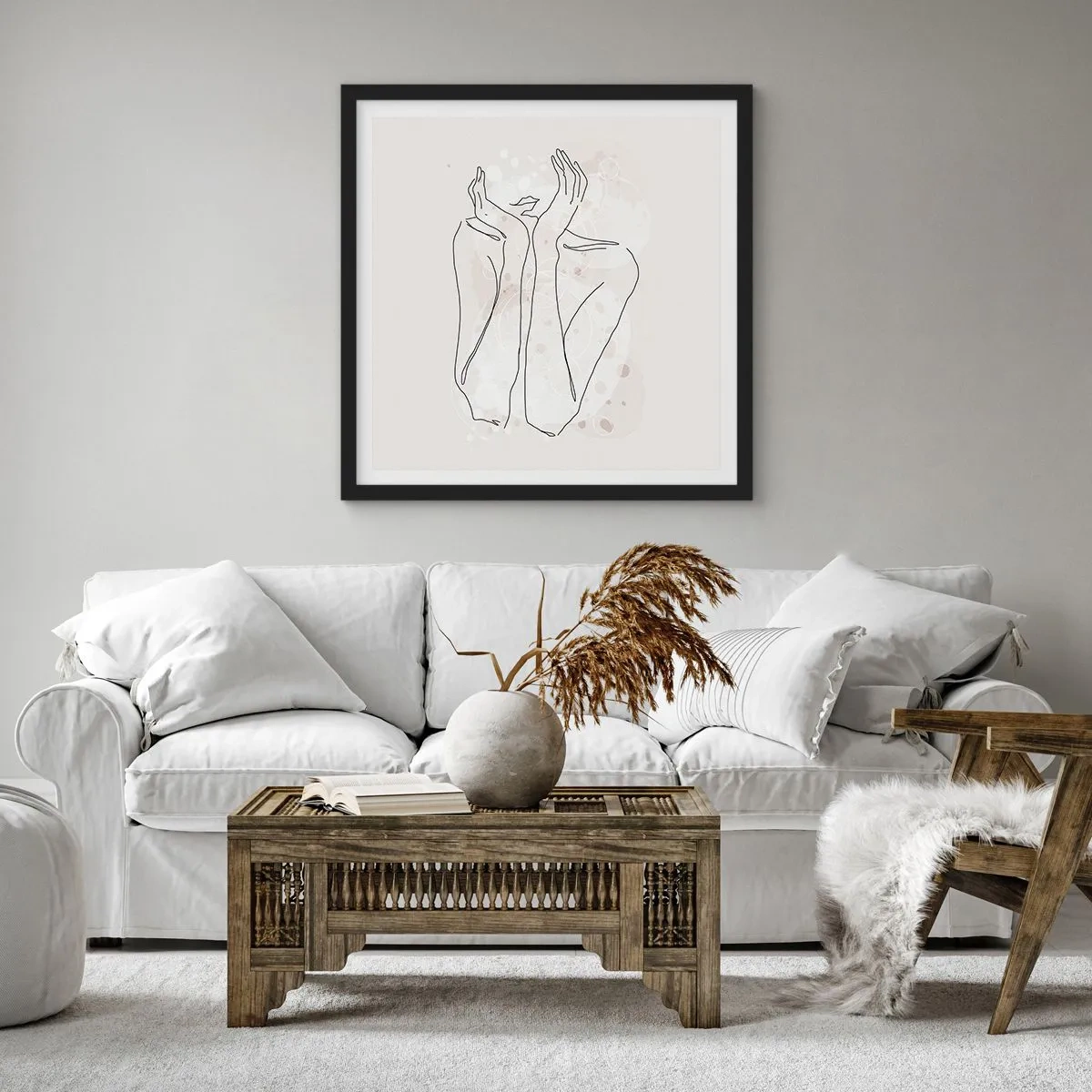 Poster in black frame - Dreamful Moment - 30x30 cm