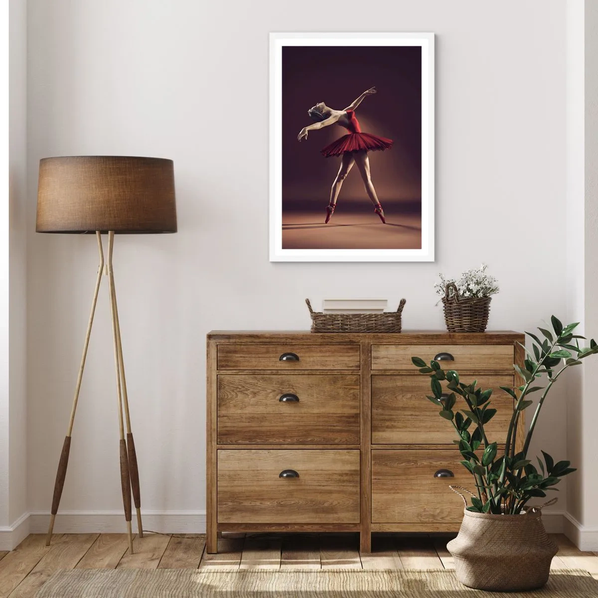 Poster in white frmae - Prima Ballerina - 40x50 cm