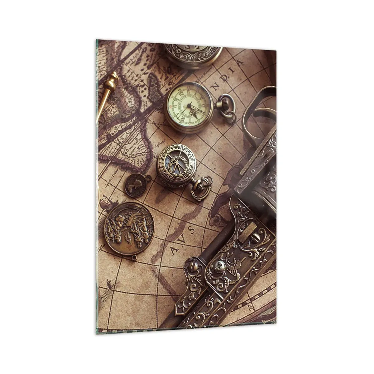 Glass picture - Adventure Calls - 80x120 cm