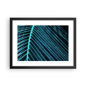 Poster in black frame - Texture of Green - 40x30 cm