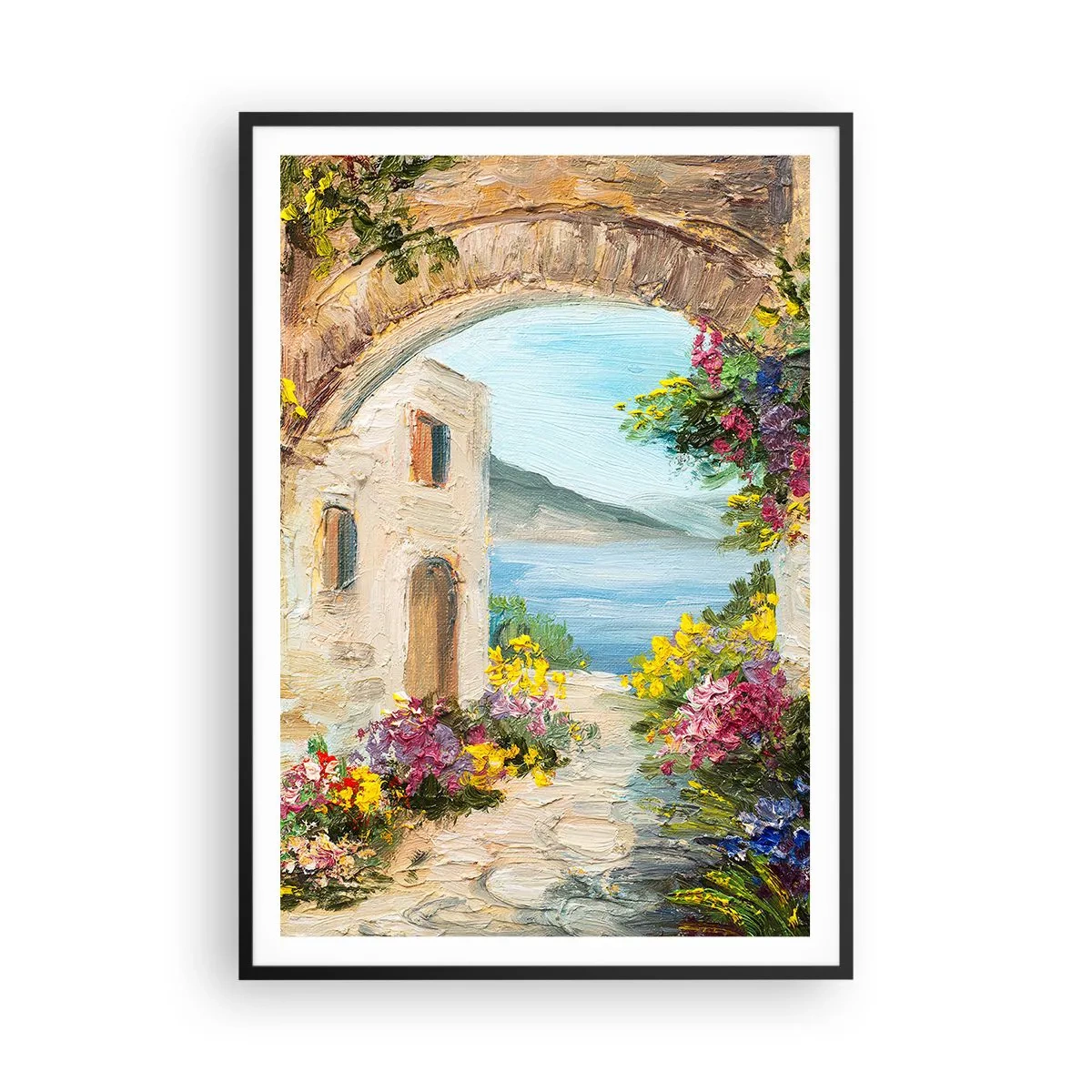 Poster in black frame - Charm of a Sea Province - 70x100 cm