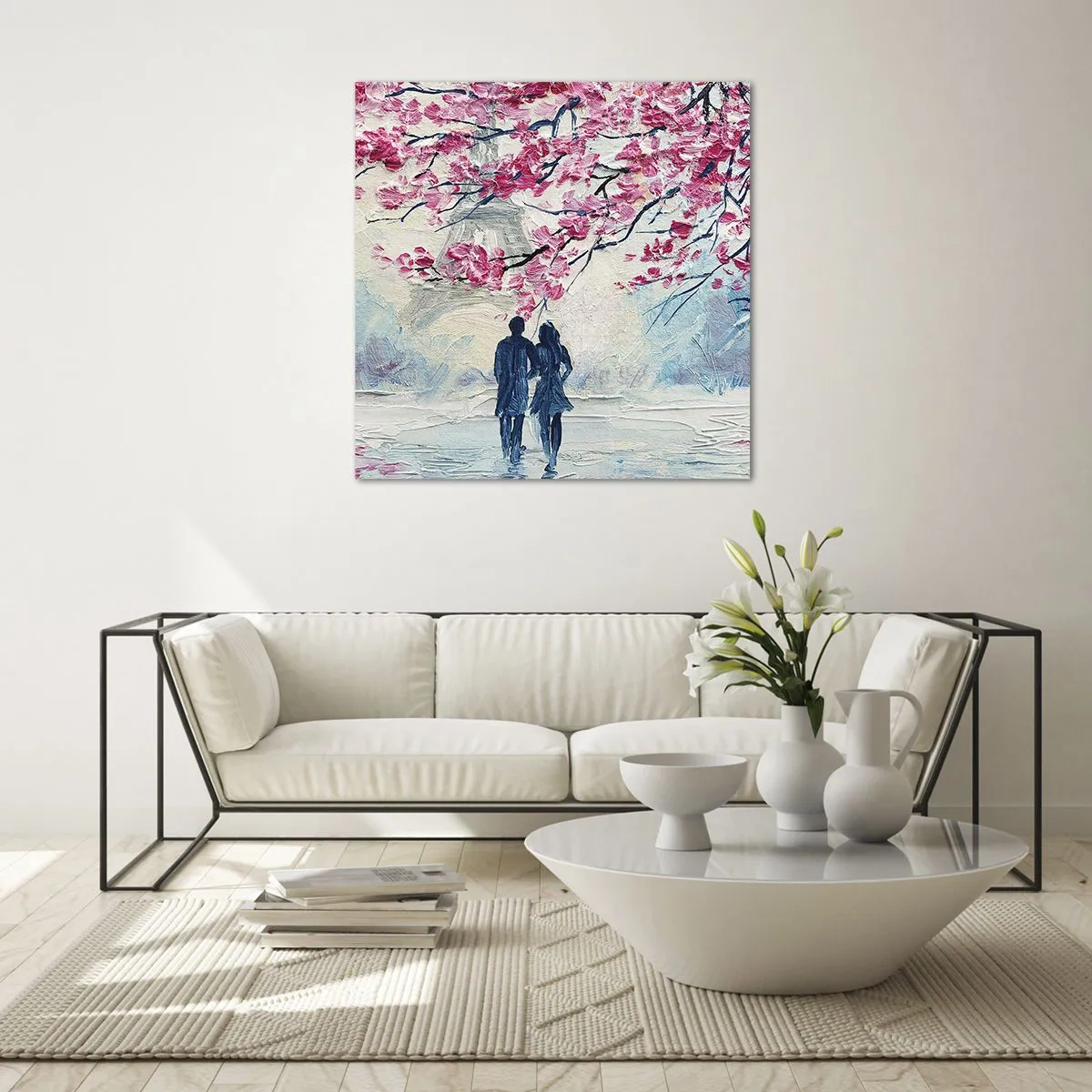 Glass picture - Romantic Walk - 30x30 cm