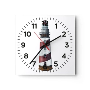 Wall clock - Clock on glass - Always on Guard - 30x30 cm