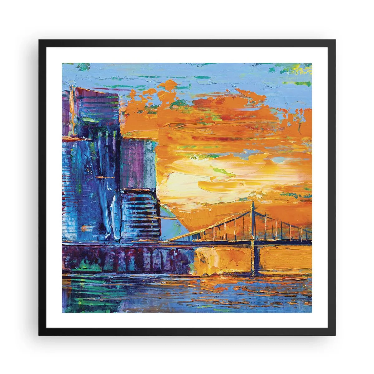 Poster in black frame - Culture and Nature - 60x60 cm