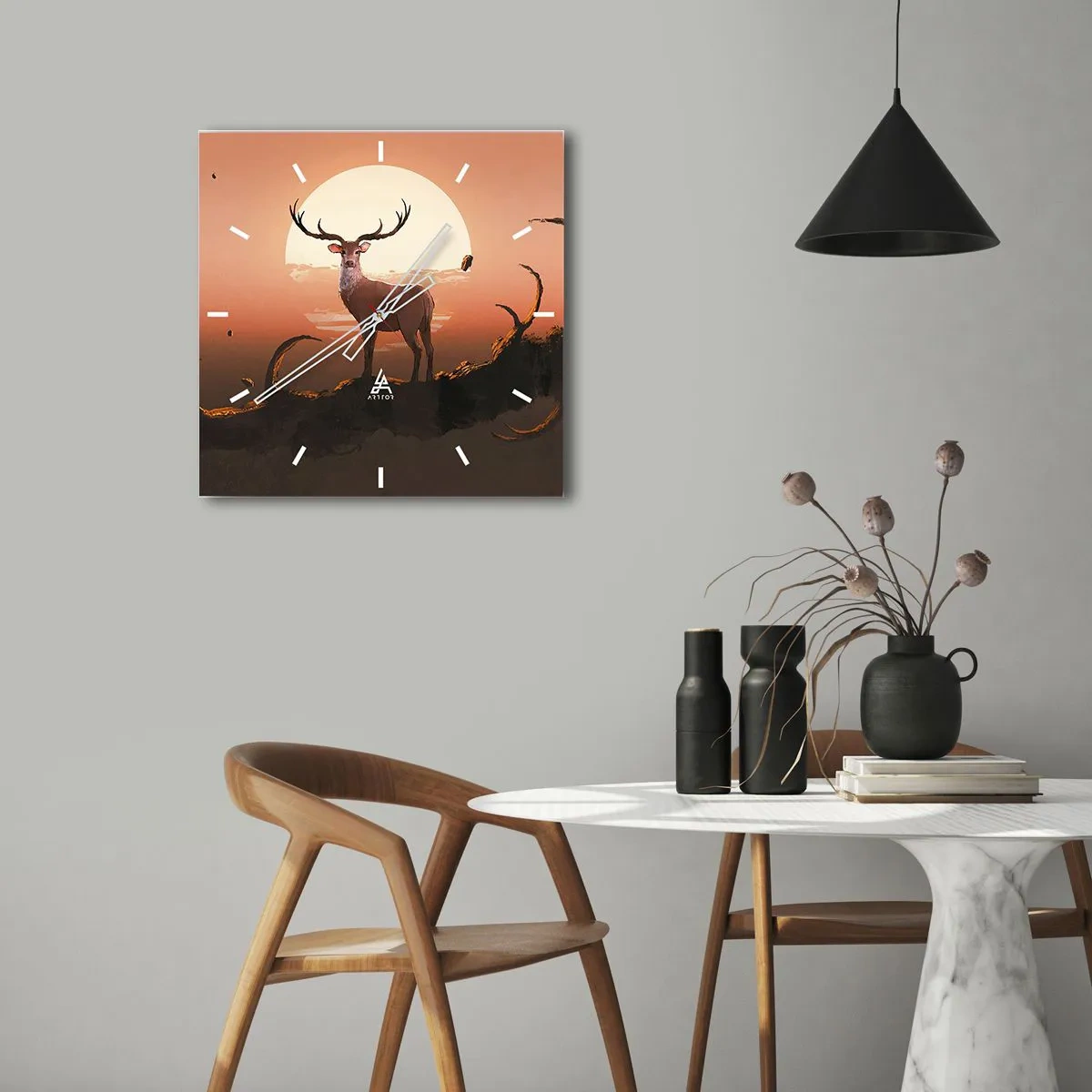 Wall clock - Clock on glass - This Night Is Like No Other - 30x30 cm