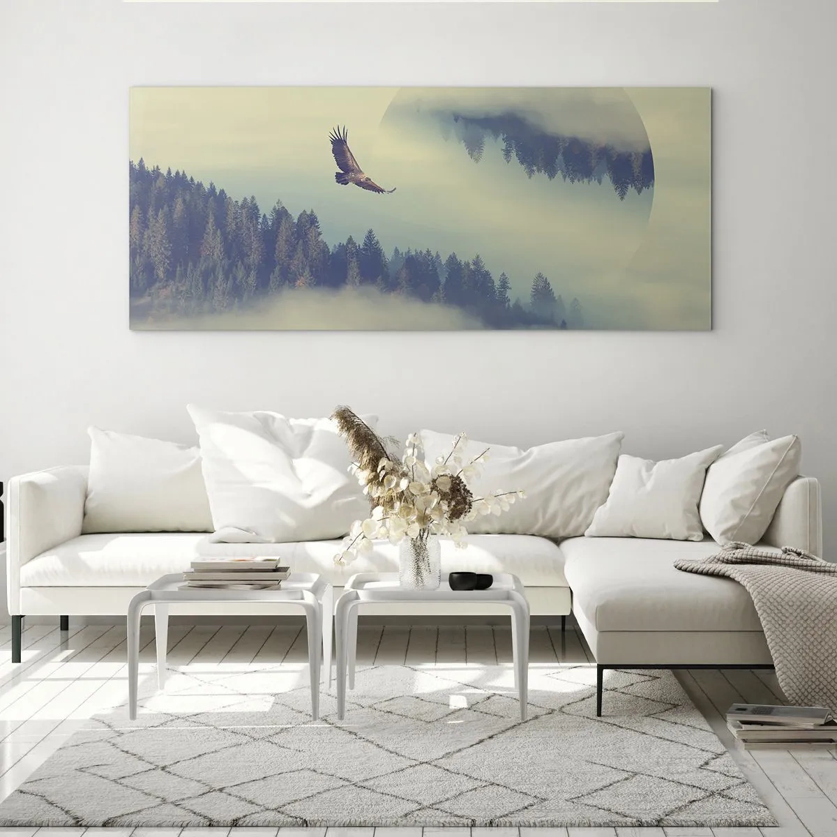 Glass picture - Flying Eagle  - 160x50 cm