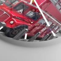 Clock face with lines