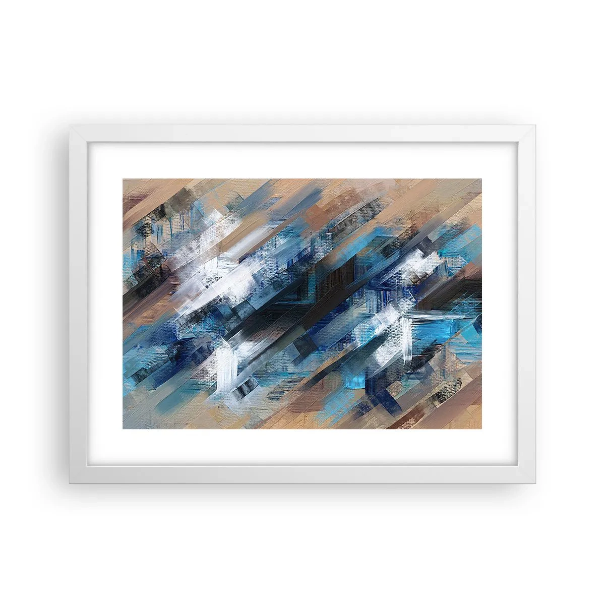 Poster in white frmae - On the Blue Slant - 40x30 cm