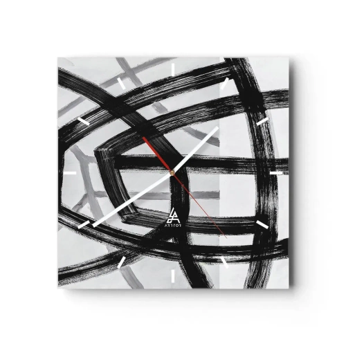 Wall clock - Clock on glass - Building Depth - 40x40 cm