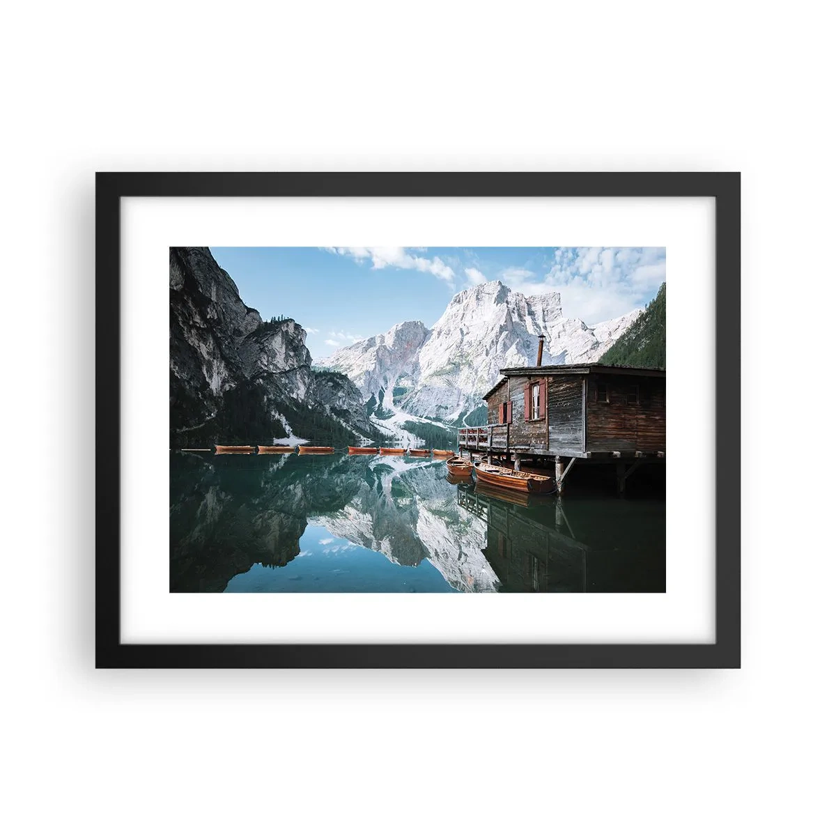 Poster in black frame - Crystal, Mountain Morning - 40x30 cm