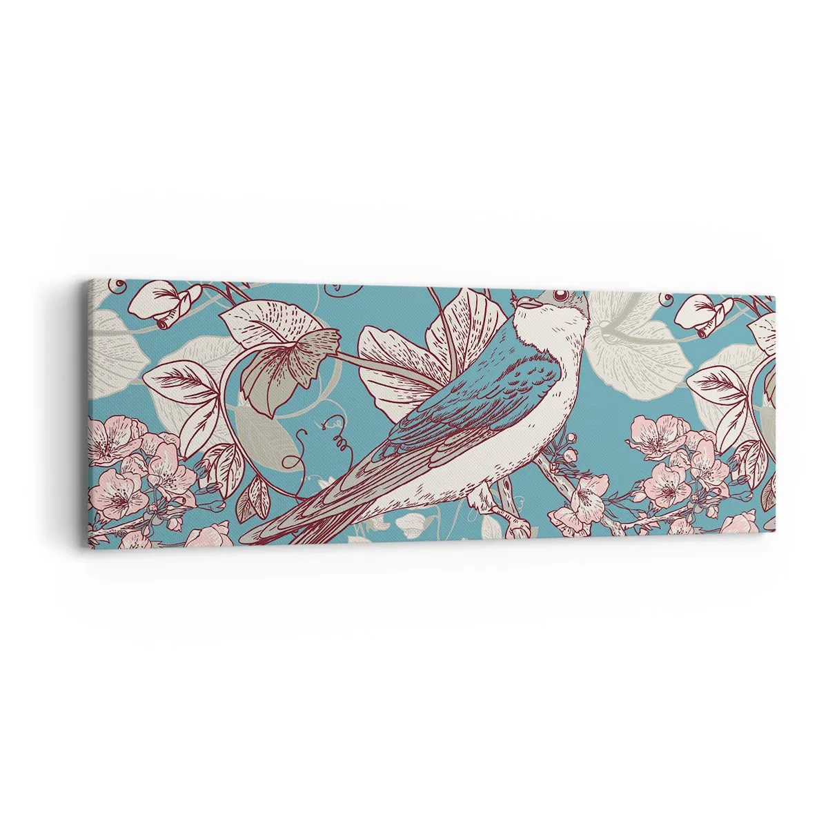 Canvas picture - In the Whitewood Chirps and Silvery - 90x30 cm