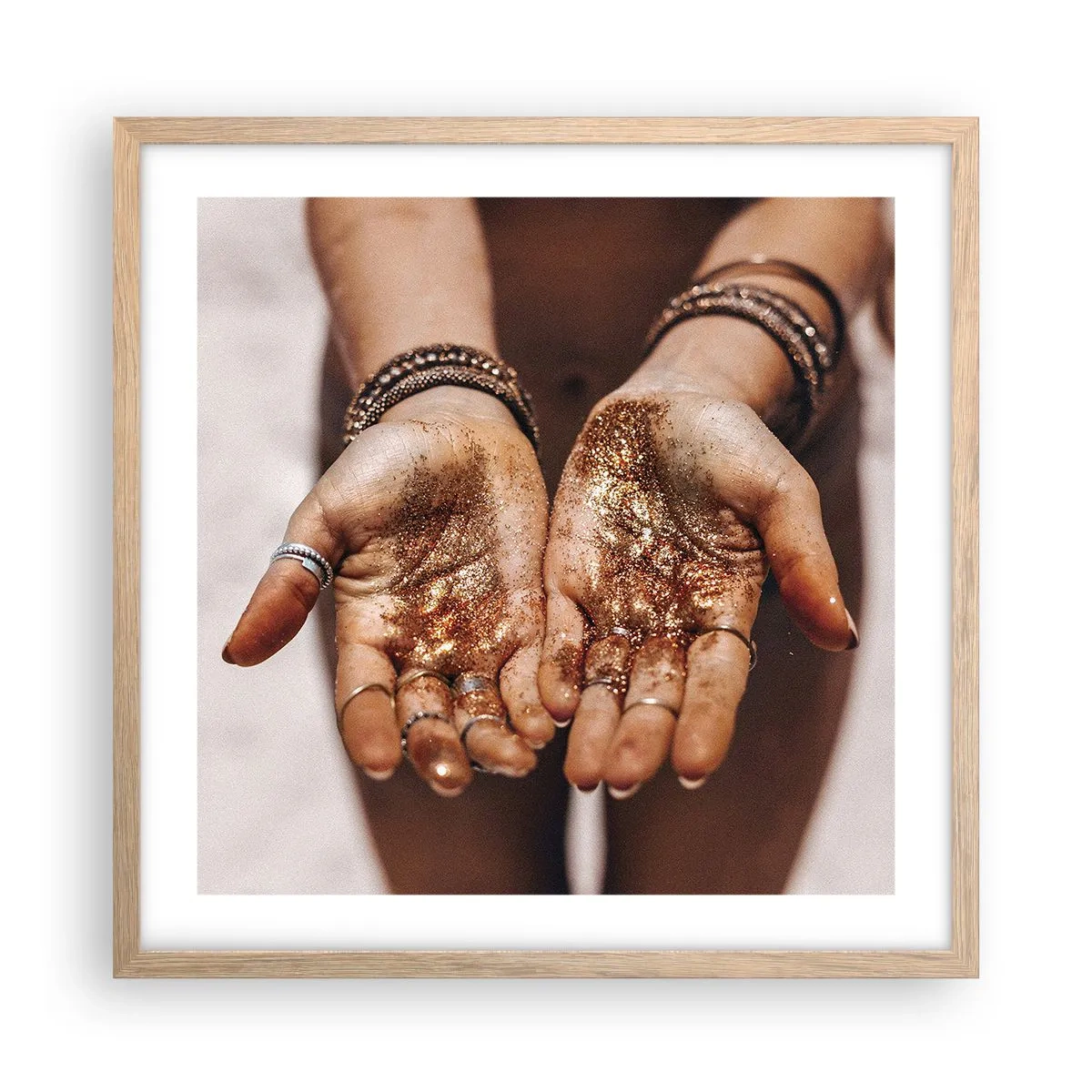 Poster in light oak frame - Gift for You - 50x50 cm
