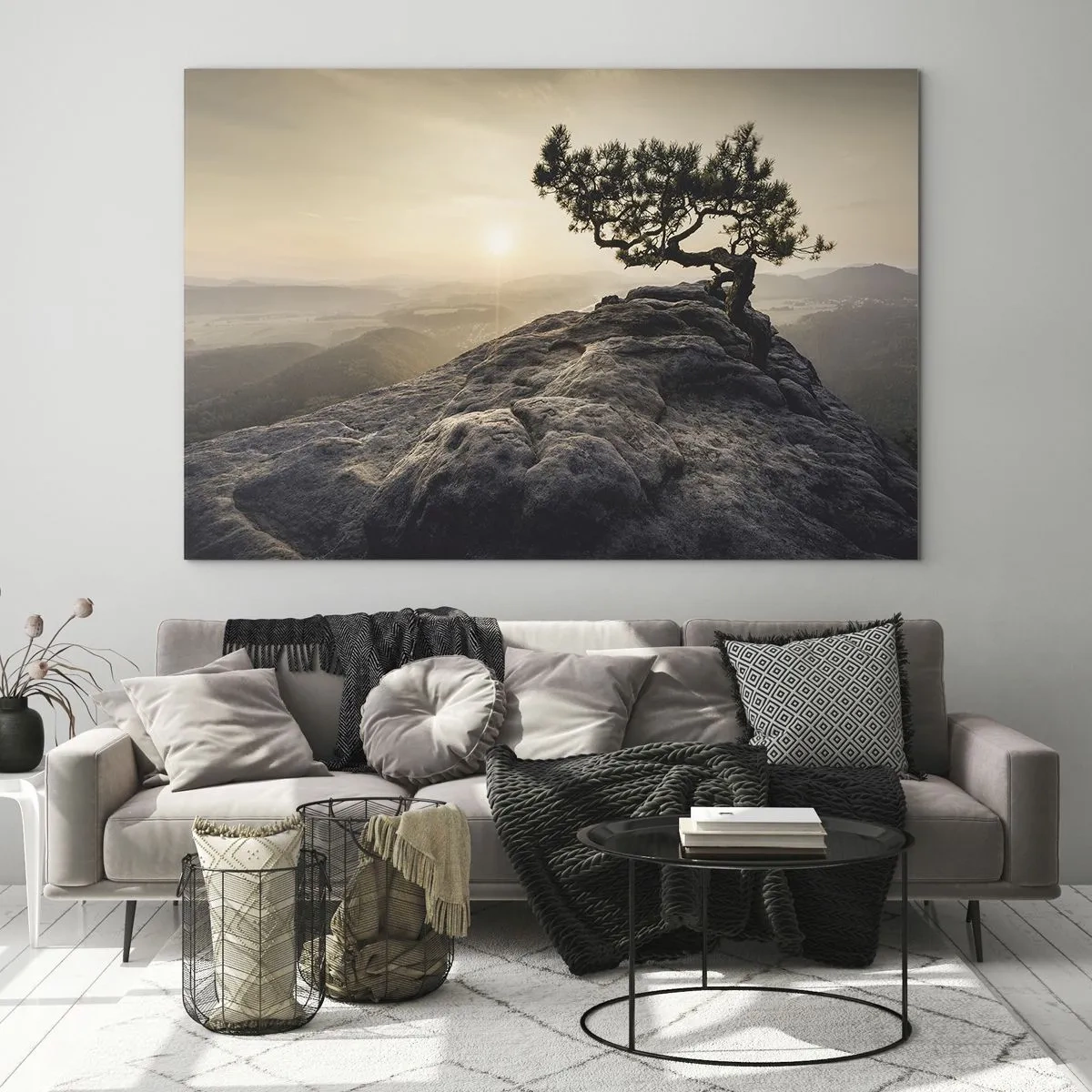 Glass picture - Life Always Wins - 100x70 cm